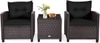 Carry Bird Wicker Patio Furniture Outdoor Balcony Chairs In Black Colour