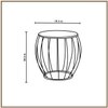 Contemporary Metallic Cage End Table in Gold Color