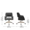 Doe Buck Lotsee Modern Grey Boucle Office Chair