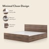 Zoey Engineered Wood Queen Size Box Storage Bed In Classic Walnut Finish
