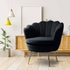 Melta Fabric Accent Chair in Black Colour