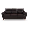 Johanna 3 Seater Leatherette Sole in Choco Brown Colour