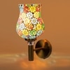Devansh Metal Electric Wall Light in Gold Colour with Multi Shade Count of 1 Light