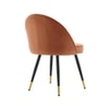 Momence Metal Accent Chair in Orange Colour