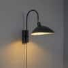 NOIR Modern Black Metal Adjustable Wall Light with E14 Holder