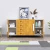 Hexa Red Multipurpose Storage Cabinet With 4 Drawer 3 Door in Giant Wood Colour