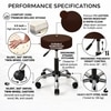 Adiko Leatherette Bar Stool (Cream Colour)