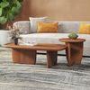 Kaya Side Table In Amber Walnut Finish