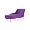 Henz Velvet Chaise Lounger in Purple Colour