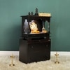 D'Dass Multi Color Mdf and Sheesham Wooden Temple With Cabinet For Pooja