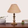 Devansh Beige Jute Table Lamp With  Wood Natural Base(10X10X16) Inches)-34