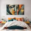 The Castle Decor Women Abstract Wall Painting Wooden Framed Digital Painting 27x48 Inch (Style 8)