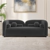Homro Velvet 2 Seater Sofa in Dark Grey Colour