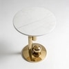 Contemporary Metal Side Table in Gold Colour