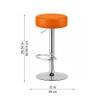Doe Buck Linon Adjustable Bar Stool in Tan Colour with Chrome Base