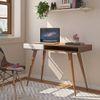 Roswell Solid Wood Study Table in Amber Walnut Finish