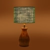 Devansh Green Jute Table Lamp With Wood Natural Base (7X13 Inches)-17