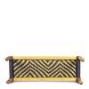 Hamilton Solid Wood Maachi Bench set with 2 Stools in Purple & Yellow Canning