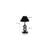 Amari Black cotton Table lamp with Iron Base