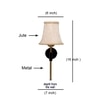 Devansh Metal Wall Mounted Lamp With Beige Jute Shade