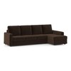 Apollo Compact Sofa (Colour : Dark Earth, Cushion : Soft, Back Type : High Back, Seating Capacity : Right Aligned 3 Seater + Right Aligned Chaise + Ottoman)