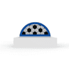 Soccer Mania Double Bed  6X5(Drawers On Wheels) In Blue Colour