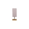 Eulalia Grey cotton table lamp with Square Natural Wood Base