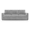 Apollo Compact High Back 3 Seater Fabric Sofa in Granite Weave Colour