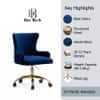 Doe Buck Adan Modern Blue Velvet Office Chair