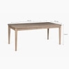 Dune Solid Wood Dining Table in White Colour