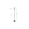 Opie Black Glass Shade Floor Lamp