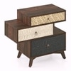 Zenga Solid Wood Side Table in Antique Walnut Finish