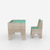 Topolino Toddler Activity Table & Chair in Oak and Teal