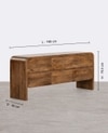Stigen Solid Mango Wood Sideboard with 6 Drawers in Provincial teak Finish