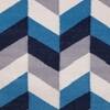 Imperial Knots Multicolor Chevron Hand Woven Dhurrie 4x6 Feet