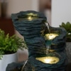 Green Fiber Glass Rock Carvern Indoor Water Fountain