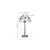 Multicolor cotton with Metal Gold Table Lamp
