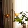 Lior Handicrafted Floor Lamp in Antique Silver Brass finish and Amber Colour