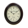 Wooden Decorative Round Analog Wall Clock In Brown Color By Craft Tree