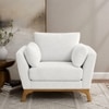 Lorentz Boucle Fabric Lounge Chair in White Colour