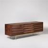 Katana Large Solid Wood Media Unit in Brown Colour