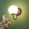 Eliante Modern Wall Lights Mild Steel, Glass & Glass Material Brown, Gold & White Finish