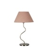 Lysandra Zigzag Table Lamp In Antique Brass Finish With Beige Cotton Shade