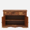 Sheesham Wood Sideboard In Rustic Teak Finish