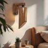 Cedar Brown Solid Wood Wall Lights
