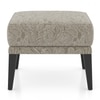 Morgen Ottoman In Monochrome Paisley Colour