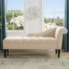 Ainara Fabric Chaise Launger in Beige Colour