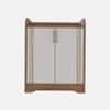 Nextstep 2 Door Metal Floor Cabinet Noce Lyon