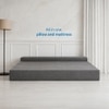 Sleepwell Sofa Cum Bed 3 Seater Queen Bed Resitec Foam Grey 75x60x7 Inch