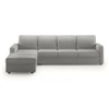 Apollo Sofa (Colour : Vapour Grey, Cushion : Hard, Back Type : Regular, Seating Capacity : Left Aligned 3 Seater + Left Aligned Chaise)